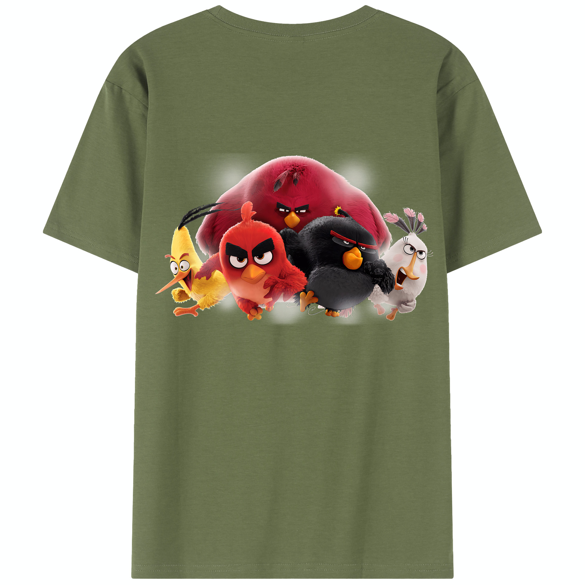 （画像用） Angry Birds アングリーバード 綿100％半袖Tシャツ（背面プリント）